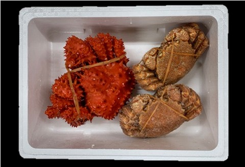 ＜12月21日決済分まで年内配送＞【北海道根室産】花咲がに1尾と毛がに2尾 C-01025