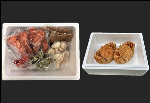 ＜12月21日決済分まで年内配送＞【北海道根室産】秋鮭ちゃんちゃん鍋・毛がに330g前後×2尾セット F-01004