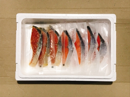 塩キングサーモン1切(約100g)×3P＆キングサーモンみりん漬け1切(約80g)×3P A-09067