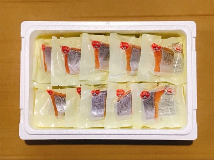 塩サーモンハラミ1切(約40g)×25P A-09077