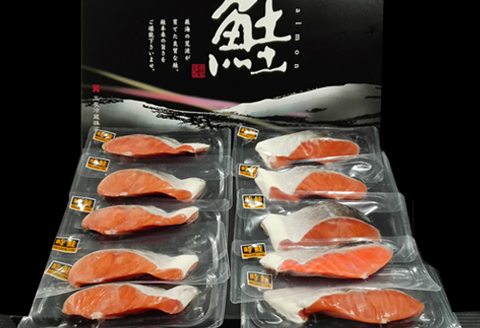天然沖獲れ鮭1切×10P(約1kg) B-14062