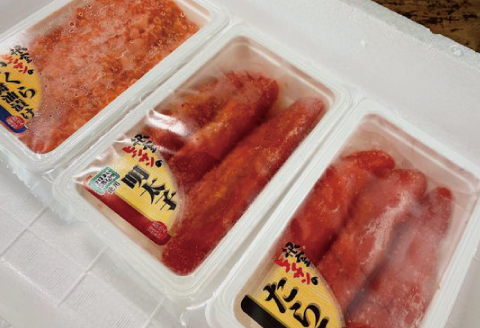 醤油いくら140g・たらこ140g・辛子明太子140g A-16062