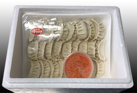 餃子25個×1P、いくら醤油漬け100g×1P A-30041