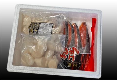 ＜12月21日決済分まで年内配送＞たこ唐揚げ250g×1P、ほたて貝柱200g×1P、甘塩紅鮭5切×1P A-36058