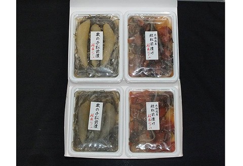 ＜12月21日決済分まで年内配送＞<鮭匠ふじい>鮭と数の子の松前漬けセット(各240g) A-42022