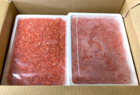 <年内配送可>いくら醤油漬(鱒卵)250g×2P(計500g) A-58012