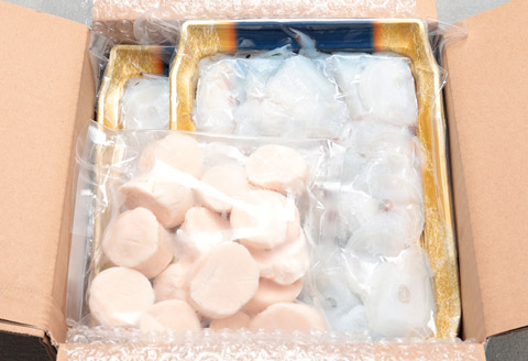 ＜12月17日決済分まで年内配送＞ホタテ貝柱300g・タコしゃぶ500gセット A-81019