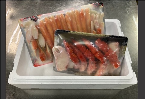 ＜12月21日決済分まで年内配送＞カット済かに2種類(花咲がに・ずわいがに) F-01020