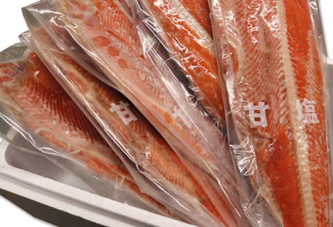 <年内配送可>紅鮭半身5枚 B-10022