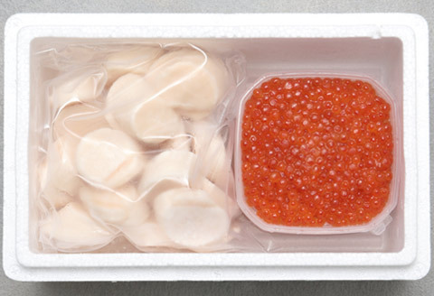 いくら醤油漬け100g×4P(計400g)・ほたて500gセット B-24011