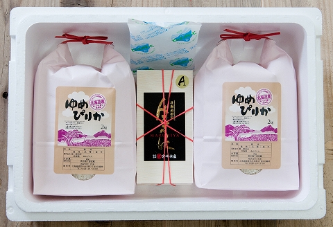 エゾバフンウニ100g×1折、ゆめぴりか2kg×2袋  F-65010