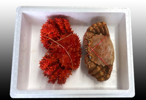 毛かに400g前後～550g前後×1尾・花咲かに300g前後～450g前後×1尾 B-70042