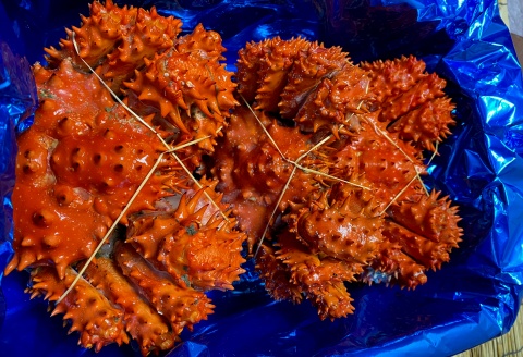 【北海道根室産】ボイル花咲かに3尾(計1.8kg) B-72005