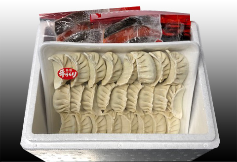 餃子25個×2P、紅鮭5切×3P B-76017