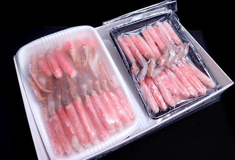 お刺身OK！生ずわいがに棒肉ポーション12～20本(計500g)、生ずわいがに(カット済み)700～800g×1P C-11045
