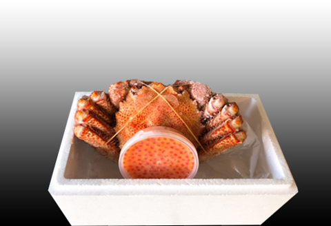 ＜12月21日決済分まで年内配送＞毛かに・いくら醤油漬けセット C-30044