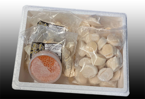 ＜12月21日決済分まで年内配送＞たこ唐揚げ250g×2P、ほたて貝柱500g×1P、いくら醤油漬け100g×1P C-36074