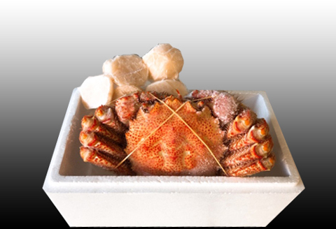 ＜12月21日決済分まで年内配送＞毛かに・ほたて貝柱セット C-70043