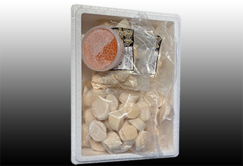 ＜12月21日決済分まで年内配送＞たこ唐揚げ250g×2P、ほたて貝柱500g×1P、いくら醤油漬け100g×1P C-76044