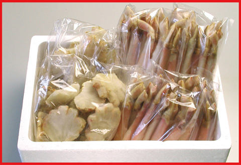 ＜12月21日決済分まで年内配送＞かにしゃぶ・かにステーキ用本ずわいがに4kgセット D-07008