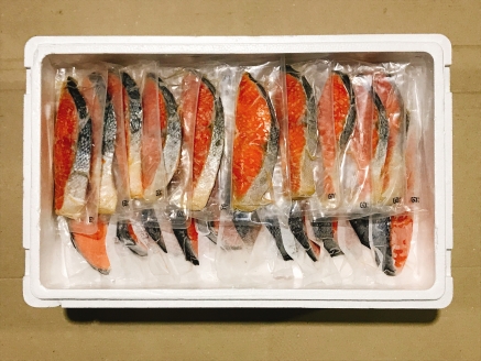 塩キングサーモン1切(約100g)×20P＆キングサーモンみりん漬け1切(約80g)×20P D-09022