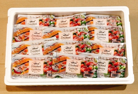 スモークサーモン8～16P(計2kg)＆塩銀鮭切り身1切(約70g)×40P D-09035