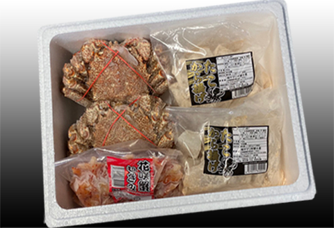 ＜12月21日決済分まで年内配送＞毛かに400g前後～550g前後×2尾、たこ唐揚げ250g×4P、花咲かにむき身300g×1P D-30049