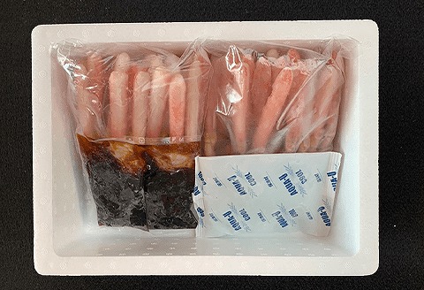 ＜12月21日決済分まで年内配送＞生でも食べれるズワイかにしゃぶセット500g(16～35本)×2P D-45001