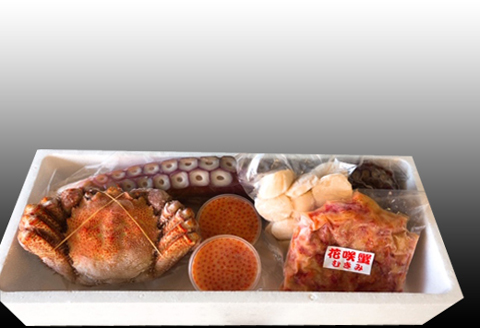 毛かに・いくら・花咲かにむき身・ほたて貝柱・たこ足セット D-70037