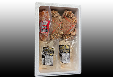 ＜12月21日決済分まで年内配送＞毛かに400g前後～550g前後×2尾、たこ唐揚げ250g×4P、花咲かにむき身300g×1P D-76017