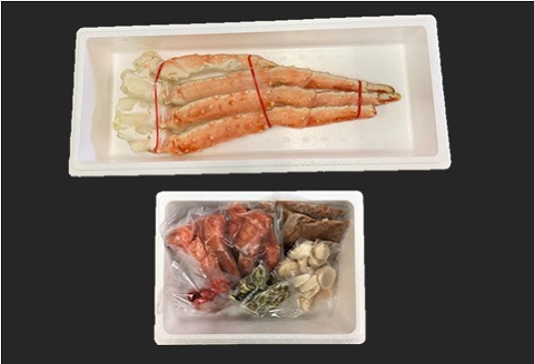 ＜12月21日決済分まで年内配送＞秋鮭ちゃんちゃん鍋とたらばがに脚セット F-01003