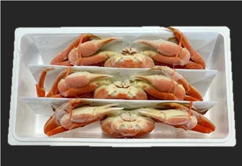 ＜12月21日決済分まで年内配送＞ボイルずわいがに姿600g×3尾 F-01008