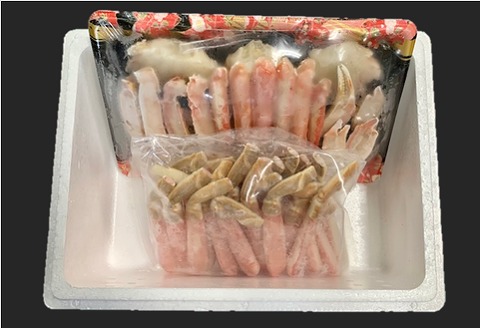 ＜12月21日決済分まで年内配送＞カット済みボイルずわいがにと生冷ずわいがに棒肉ポーション F-01011