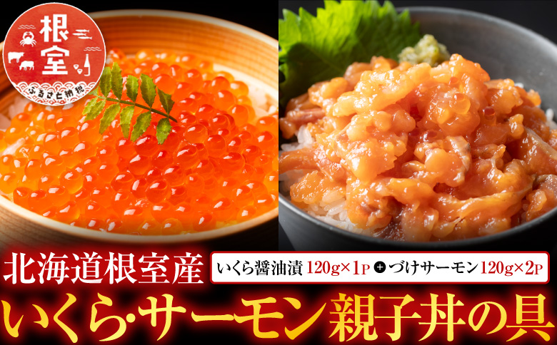 【北海道根室産】<鮭匠ふじい>いくら・サーモン親子丼の具 A-42019