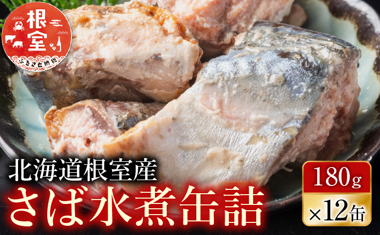 ＜12月21日決済分まで年内配送＞【北海道根室産】さば水煮180g×12缶 A-42106