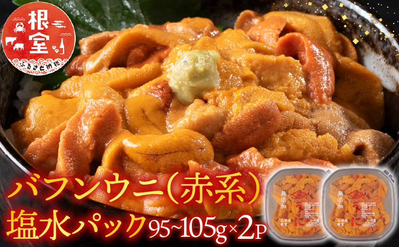 ＜12月17日決済分まで年内配送＞バフンウニ(赤系)塩水パック95～105g×2P B-74002