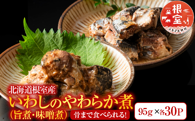 【北海道根室産】骨まで食べられる！いわしのやわらか煮セット B-09009