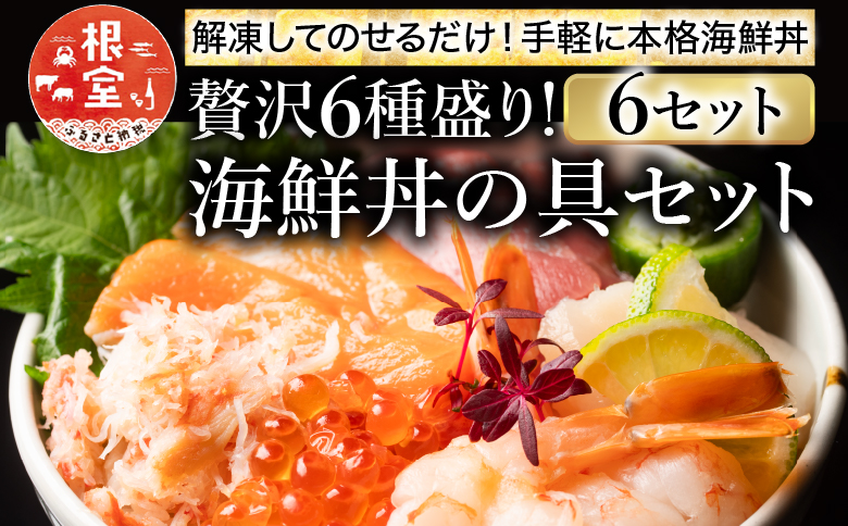 【12/31決済分まで1月中配送】 海鮮丼の具(6種盛り)×6セット B-10008