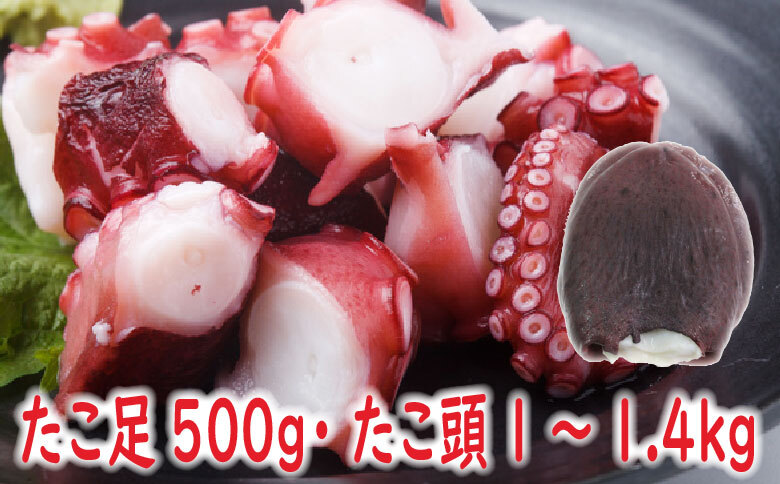 ＜12月21日決済分まで年内配送＞【北海道根室産】たこ足500g・たこ頭1～1.4kg B-19003