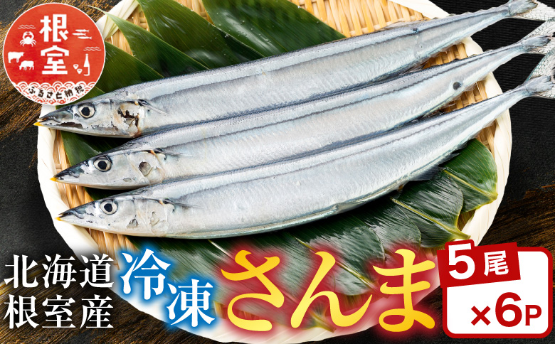 【北海道根室産】冷凍さんま30尾 B-30005