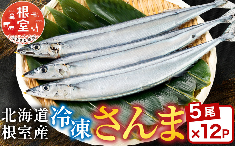 ＜12月21日決済分まで年内配送＞【北海道根室産】冷凍さんま60尾 D-30002