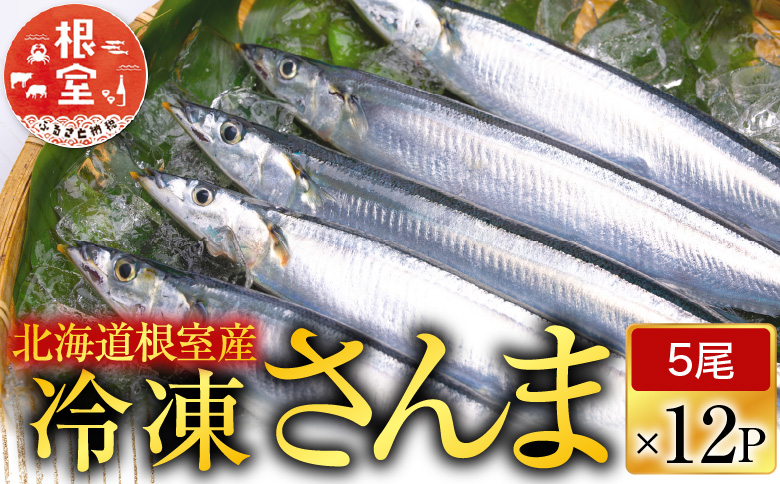 ＜12月21日決済分まで年内配送＞【北海道根室産】冷凍さんま60尾 D-70002