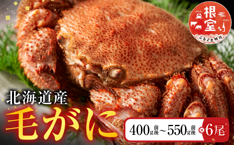 毛かに400g前後～550g前後×6尾 E-36007