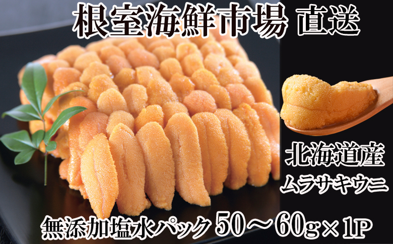 無添加むきたてムラサキウニ塩水パック50～60g×1P[5月初旬以降発送] G-14001