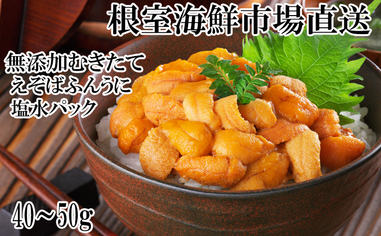 無添加むきたてエゾバフンウニ(赤系)塩水パック40～50g×1P[2026年1月中旬以降発送] G-14069