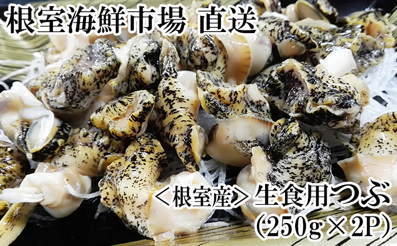 ＜12月10日決済分まで年内配送＞根室海鮮市場＜直送＞【北海道根室産】生食用灯台つぶ(ボイル済)250g×2P(計500g) G-28040