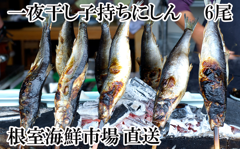 根室海鮮市場＜直送＞一夜干し子持ちにしん6尾 G-28047