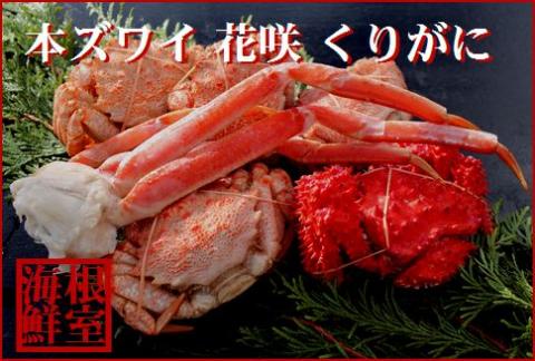 ＜12月21日決済分まで年内配送＞本ズワイガニ、花咲ガニ、クリガニセット B-57012