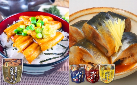 【12/31決済分まで1月中配送】 あなご蒲焼き風＆いわし煮付けセット A-09101