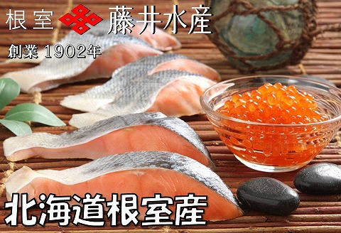 ＜12月21日決済分まで年内配送＞【北海道根室産】＜鮭匠ふじい＞鮭・いくら詰合せ A-42064